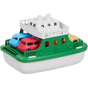 Car Ferry Bath Toys Set - Green and White by Livingandhome