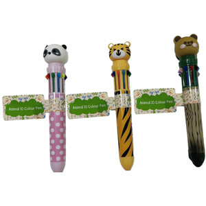 Animal 10 Colour Pen - Multicolour