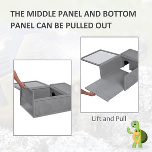 PawHut 94cm Wooden Reptile House - Natural wood by PawHut