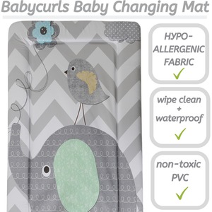 Baby Changing Mat - Elephant Chevron With Grey / Elephant Chevron With Grey by Babycurls