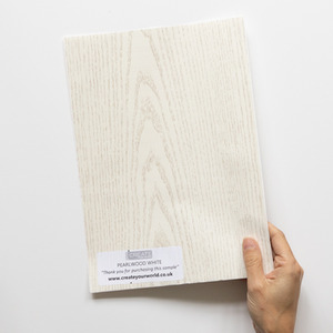 dc fix Pearlwood White Self Adhesive Vinyl Wrap for Kitchen Doors and Worktops - WHITE / A4 by d-c-fix