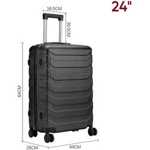 Rolling Hardshell Luggage Travel Suitcase by Livingandhome