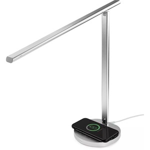 LED Smart Desk Lamp with Wireless Charging and Alexa Control - Silver by DYZI