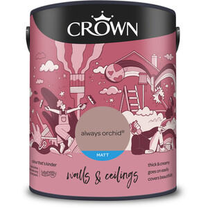 Crown Matt Emulsion - Always Orchid / 5l by Crown Paints
