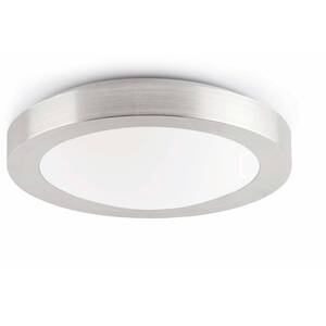 Logos 1 Light Round Bathroom Flush Ceiling Light
