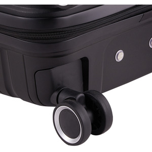 4PCS Lockable Travel Suitcase Set - Black by Livingandhome