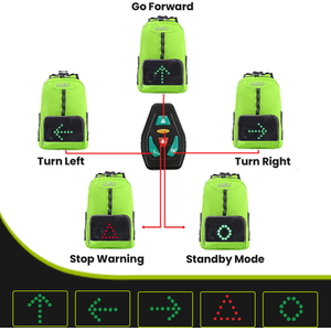 CYGLO Cycling Backpack with LED Signal Display - Blue by eelo