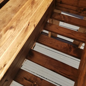 Hand Made Rustic Wooden Large Raised Trough-Planter - Brown by Samuel Alexander