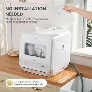 Comfee High Temp Steam Sterilizing Countertop Dishwasher - White by Comfee