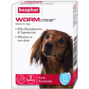 Beaphar WORMclear Tablets for Dogs - Up to 20kg by Beaphar