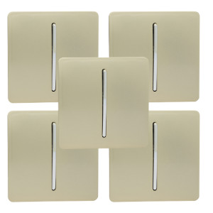 1 Gang 2 Way 10Amp Screwless Long Rocker Switch - Gold / 5 by Trendiswitch