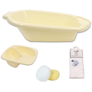 Yellow Mini Bathing Bundle - Yellow with Whale Towel by Junior Joy