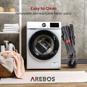 Folding Handcart with Roof, Luxury Handcart - Black by Arebos