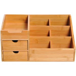 HOMCOM Bamboo Desktop Organiser - Natural by HOMCOM