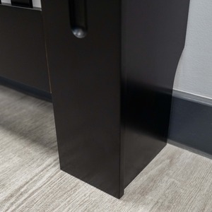 Modern MDF Vertical Line Radiator Cover - Black / Large by Jack Stonehouse