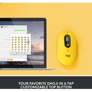 Logitech POP Mouse Wireless Mouse with Customizable Emojis - Yellow by Logitech