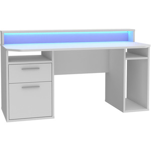 Power Z Gaming Desk White - White by Flair