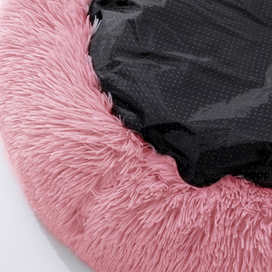 Fluffy Donut Pet Bed with Soft Plush by Livingandhome