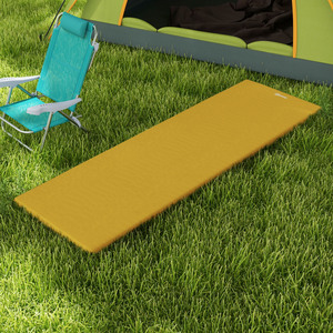 Outsunny Self-Inflating Single Inflatable Mattress with Carry Bag - Khaki by Outsunny