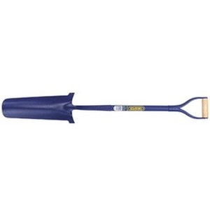 Solid Forged Contractors Drainage Shovel - blue by Draper