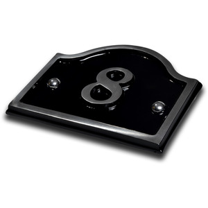 Aluminium Bridge House Number 8 - Black by The House Nameplate Company