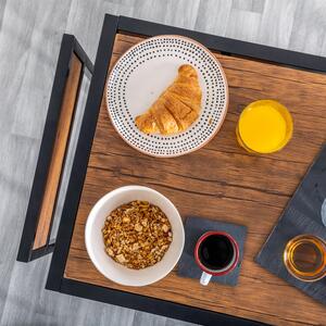 Industrial 2 Seater Breakfast Bar Set - Brown by Harbour Housewares