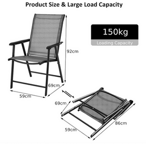 Set of 4 Folding Garden Chairs by Costway