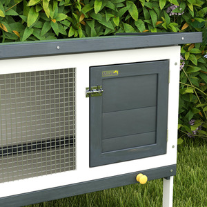 PawHut Wooden Small Pet House - Black by PawHut