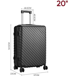 20'' Lightweight Hard Shell Suitcase with 4 Wheels by Livingandhome