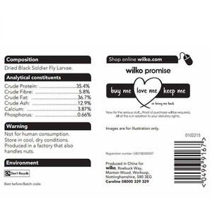 Wild Bird Wildly Tasty Dried Calci Worms 500g