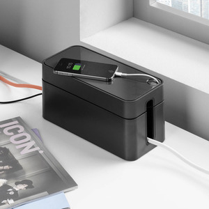 Durable CAVOLINE Cable Management Box - Graphite / 282mm by Durable