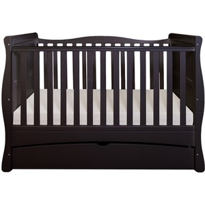 Gilbert Cot Bed Black with Drawer and Mattress - Black by Viculii