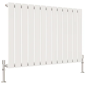 Flat Panel Horizontal Designer Radiators - White / 884mm / 46mm / 836.4W