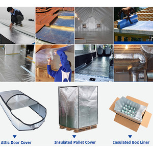 Aluminum Foil Insulation Roll Reflective Single Bubble - Silver / 8.4m by Livingandhome