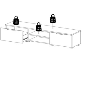 Match 2-Drawer 2-Shelf TV Unit - Oak
