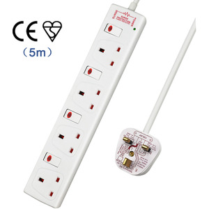4 Gang Individually Switched Surge-Protected Extension Lead by ExtraStar