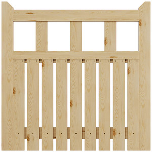 Spruce Wood Garden Fence Gate with Raised Sides by Livingandhome