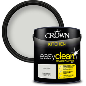 Crown Easyclean Kitchen Paint - Sugar Bowl / 2.5l by Crown Paints