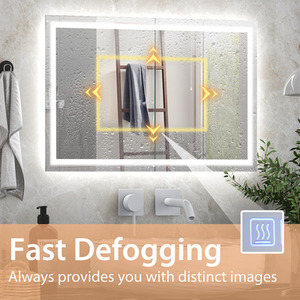 Bathroom Rectangle Mirror - Silver by Costway