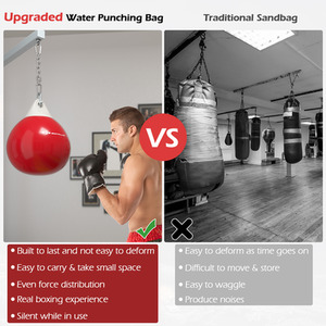 18 Inch Water Punching Bag - Red by Costway