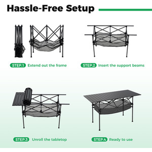 Patio Folding Camping Table by Costway