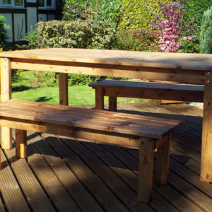 Six Seater Form Bench Set - Redwood by Charles Taylor