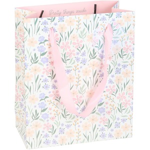 Ditsy Floral Gift Bag - Medium - Pink by Kingsbury Gifts