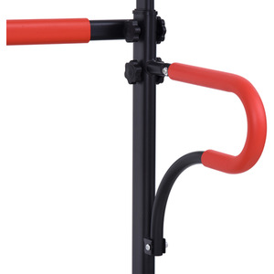HOMCOM Steel Multi Use Exercise Power Tower - Black, Red by HOMCOM