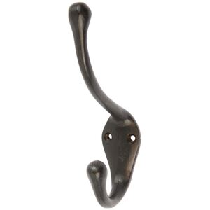 30x140mm Narrow Hat Coat Hook - Black by Hammer and Tongs