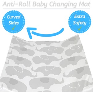 Anti-Roll Wedge Baby Changing Mat - Elephant Love / Elephant Love by Babycurls