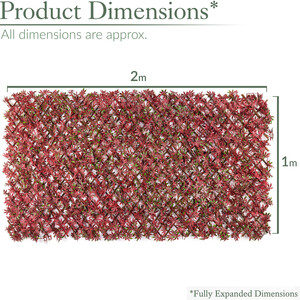 Artificial Red Acer Trellis - Red by Christow