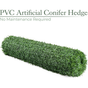 Artificial Conifer Leaf Hedge Screening - Green by Christow