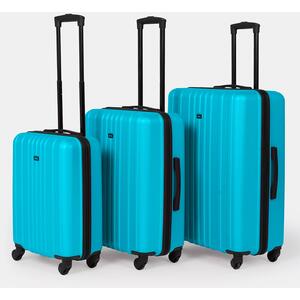 3 Piece Set Of Suitcase Travel Luggage - Sea Blue by OHS