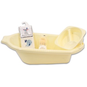 Yellow Mini Bathing Bundle - Yellow with Whale Towel by Junior Joy